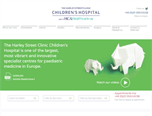 Tablet Screenshot of harleystreetchildrenshospital.com